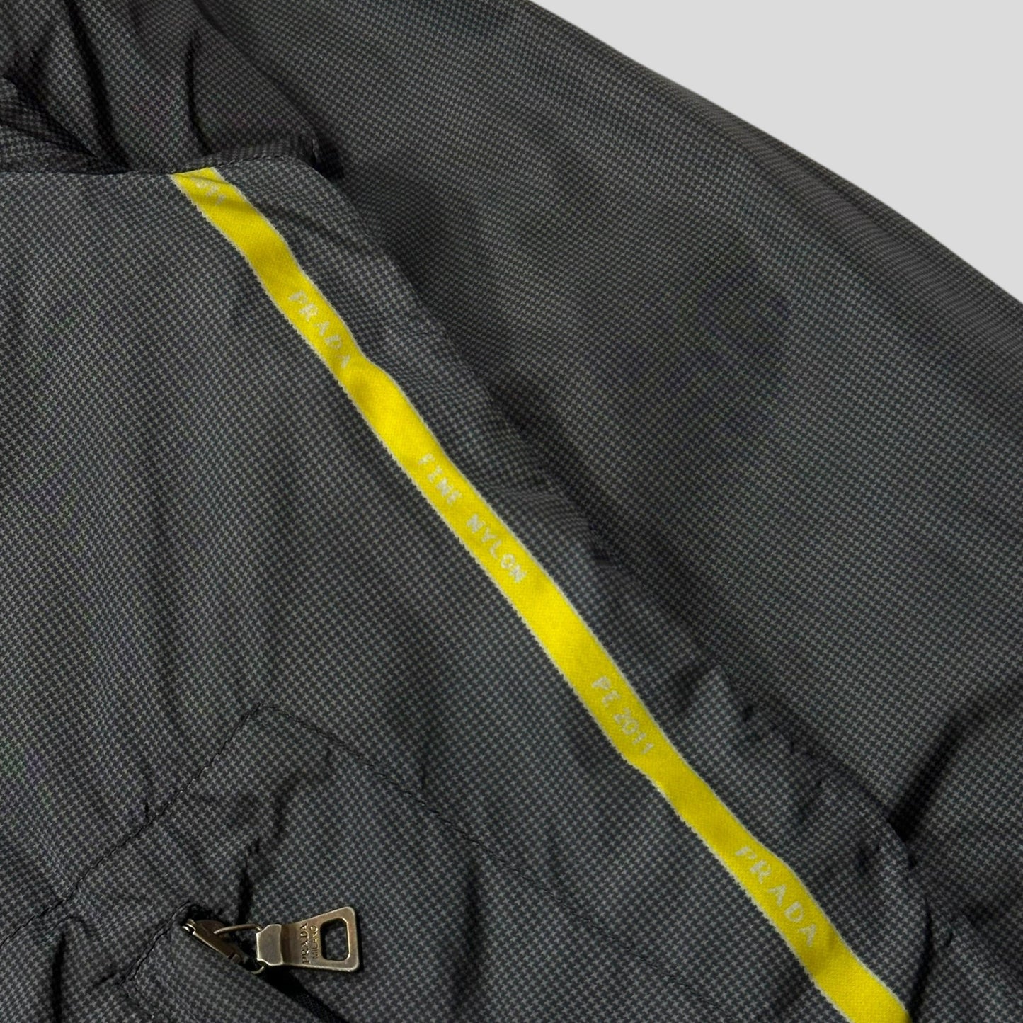 Prada Sport 2010 Reversible Leather + Micro Check Nylon Jacket - IT52 | Default Title, Multicoloured