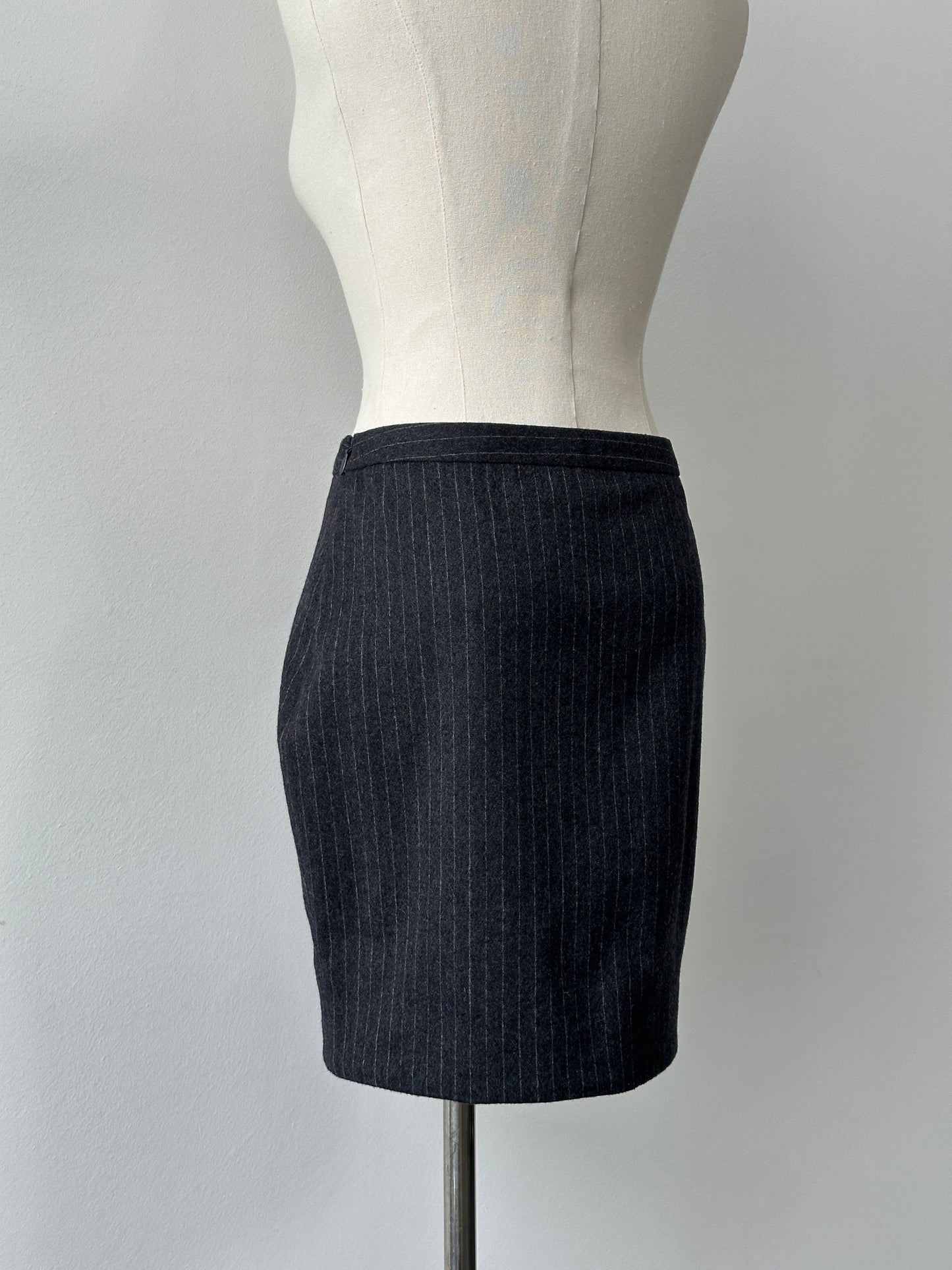 Joseph Pure Virgin Wool Striped Mini Skirt - W28