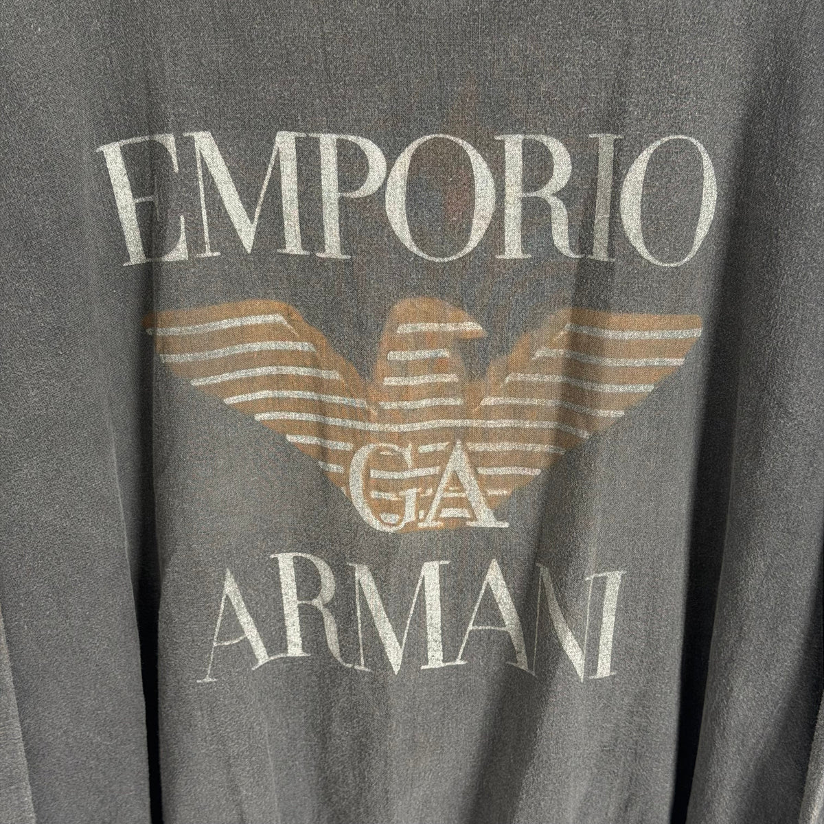 1980s emporio armani graphic pullover sweater | O/S, Black