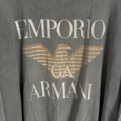 1980s emporio armani graphic pullover sweater | O/S, Black