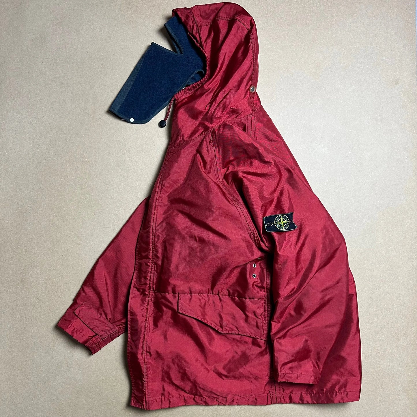 A/W 1993 Crimson Red Formula Steel Balaclava Parka