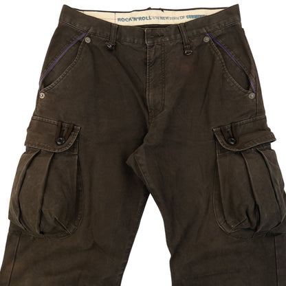 Vintage 2000s PPFM Exposed Seam Cargo Trousers Size W32 | W32, Brown
