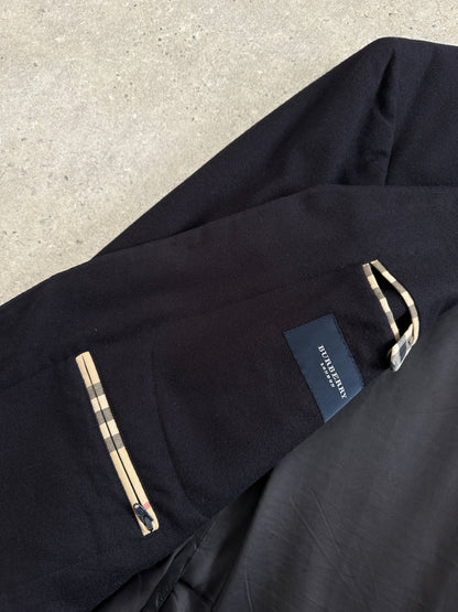 Burberry London High Neck Nova Check Wool Blazer - 38R/M