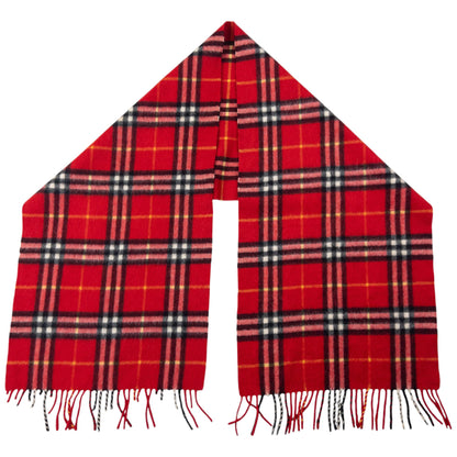 Vintage Burberry Nova Check Cashmere Tassel Scarf
