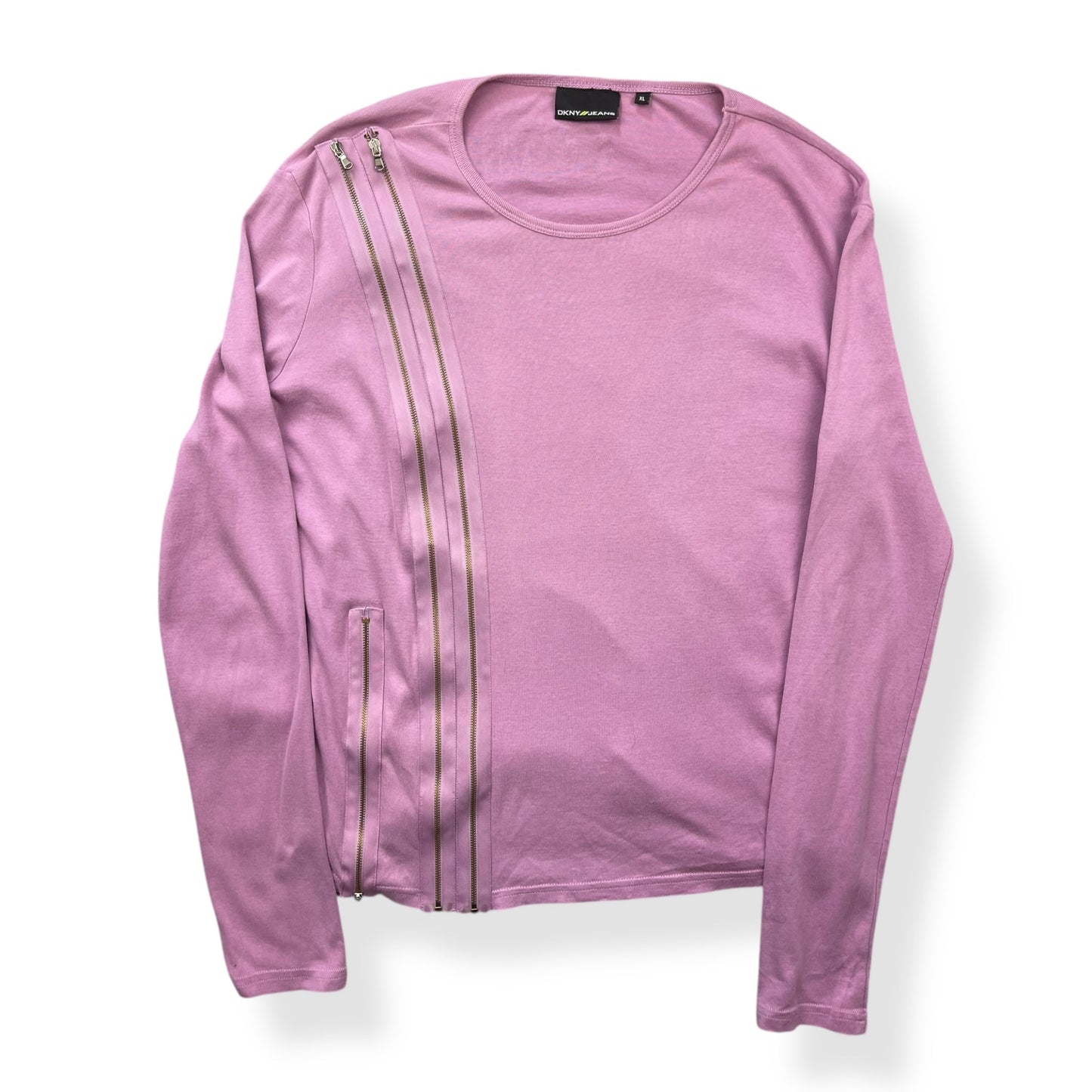 2000's DKNY Jeans Multizip Long Sleeve (XL) | Default Title, Lilac