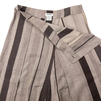 Vintage 90s Plantation By Issey Miyake Striped Skirt Womens Size W27 | W27, Beige