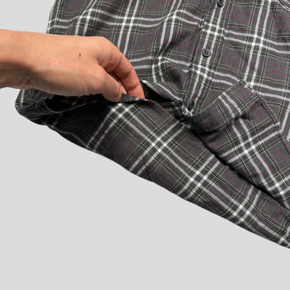 Final Home AW08 Grey Nova Check Pocket Logo Shirt - S