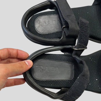 Prada Sport SS99 Mesh + Leather Vibram Sandals - UK9-10 | O/S, Black