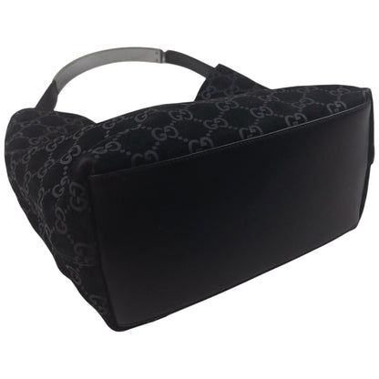 Vintage 2000s Gucci Monogram Suede Shoulder Bag