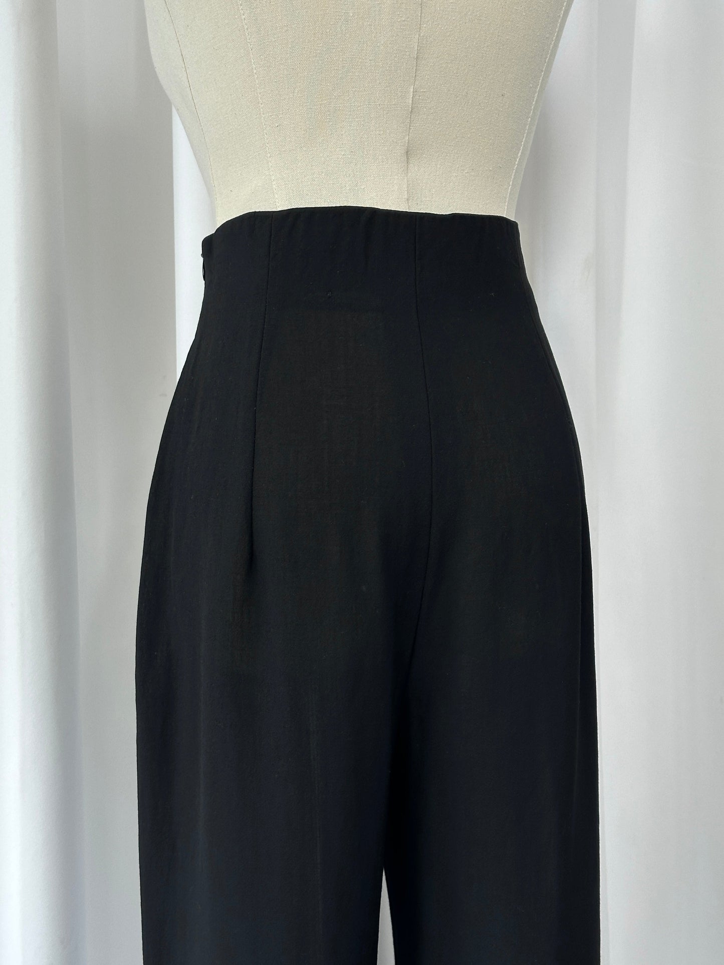 Max Mara 1990s Wool High Waisted Straight Leg Trousers - W24