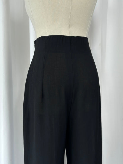 Max Mara 1990s Wool High Waisted Straight Leg Trousers - W24