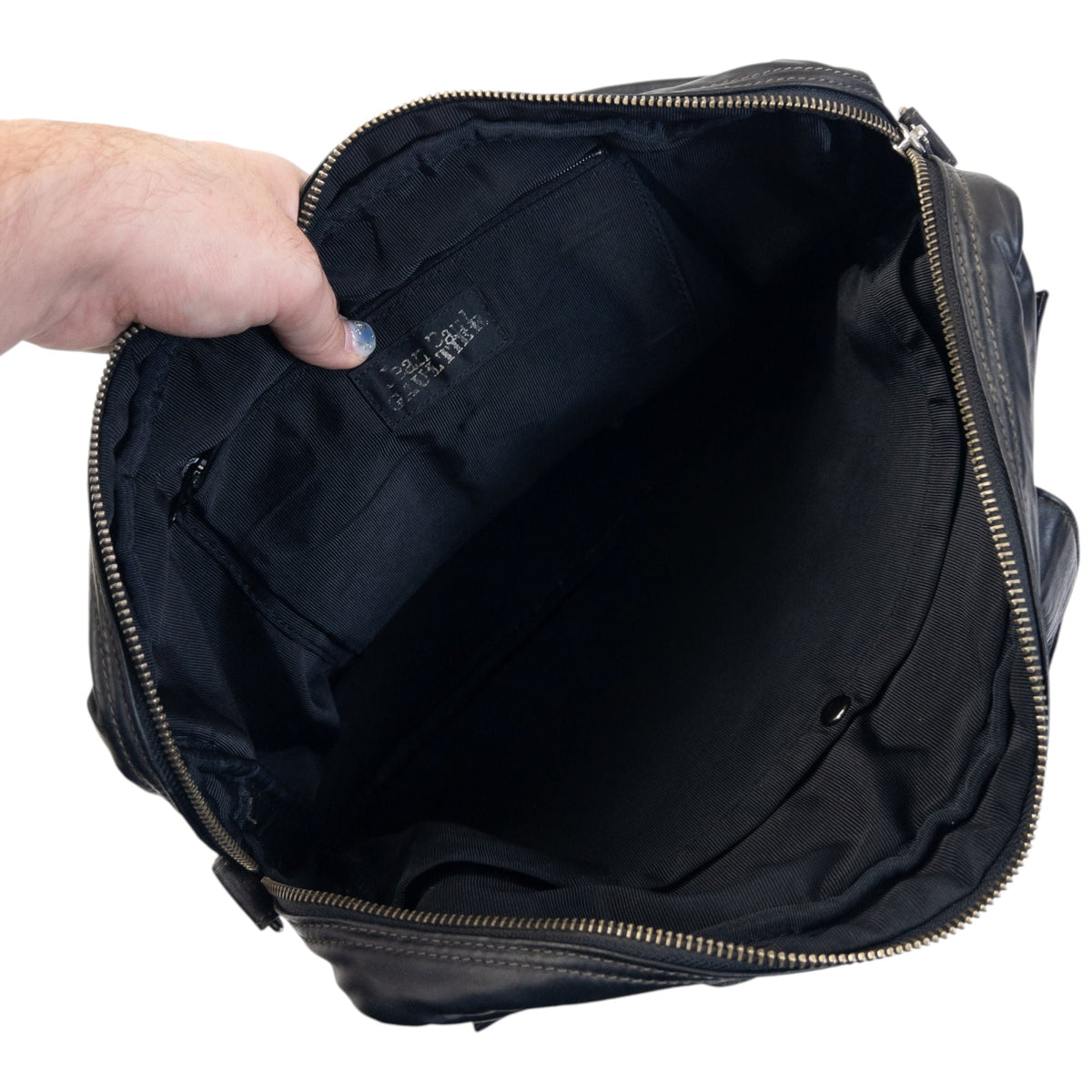 Vintage 2000s Jean Paul Gaultier Leather Handbag | O/S, Black