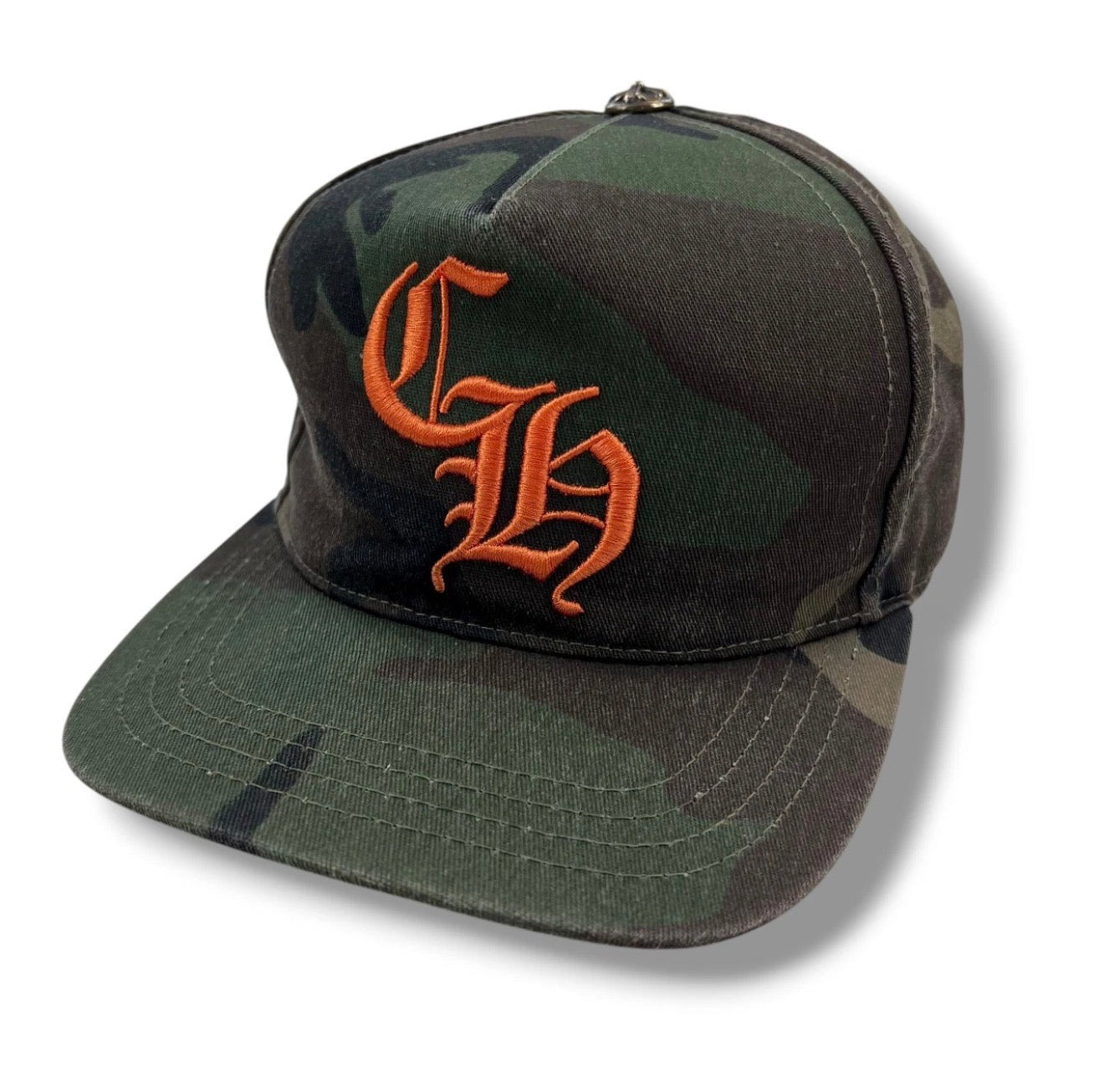 Chrome Hearts Embroidered CH Logo Camo Baseball Cap | O/S, Camo