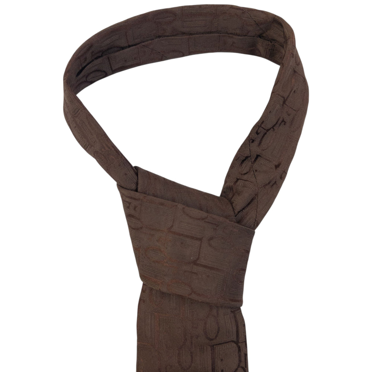 Vintage Dior Monsieur Monogram Silk Tie | O/S, Brown
