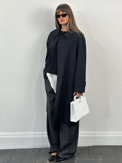 Aquascutum 1990s Cotton Trench Coat - L