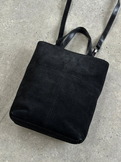 Gucci 2000s Suede Top Handle Crossbody Bag