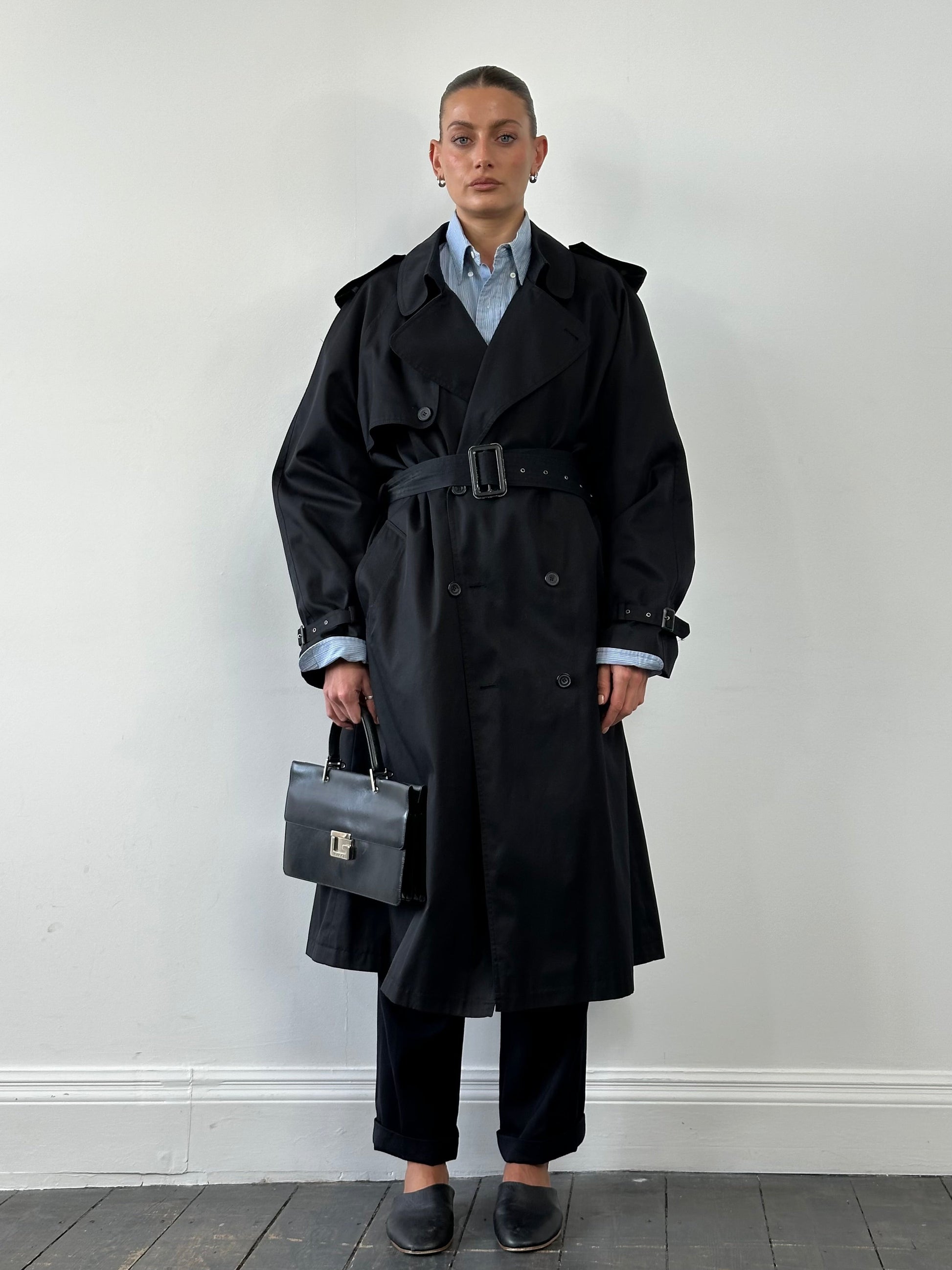 Vintage Double Breasted Belted Trench Coat XL – Known Source