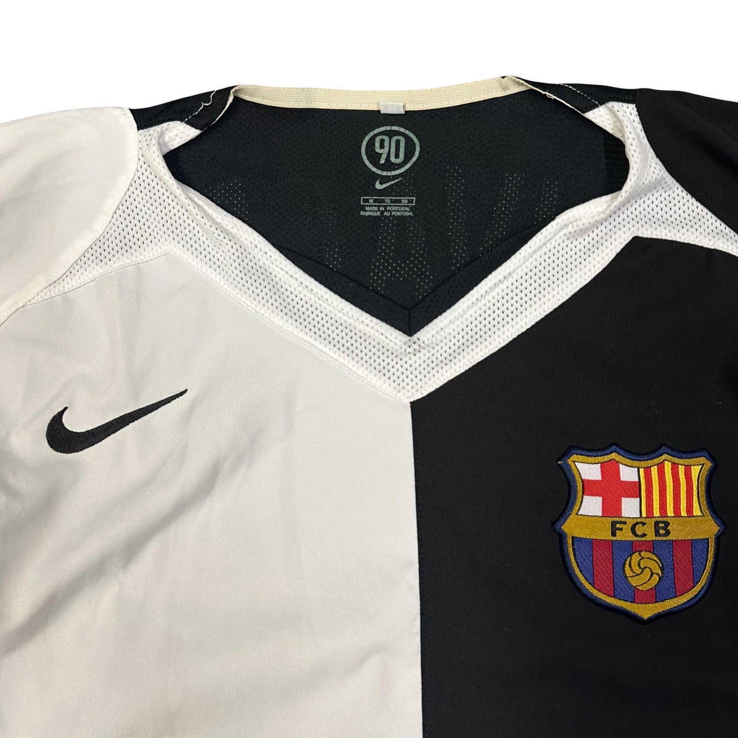 Nike Barcelona 2005 Anti Racism Rivaldo Shirt In Black & White ( M ) - Known Source