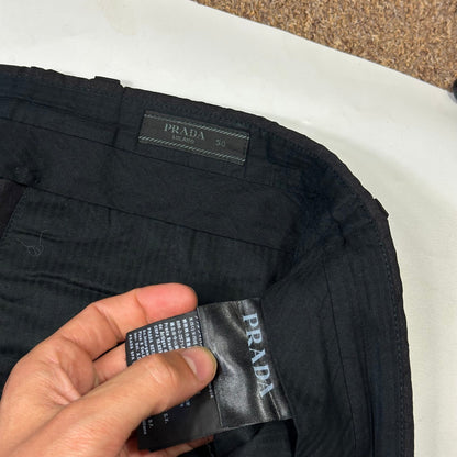 Prada 2016 Virgin Wool Grey Smart Trousers - IT50 (M/L) | Default Title, Grey