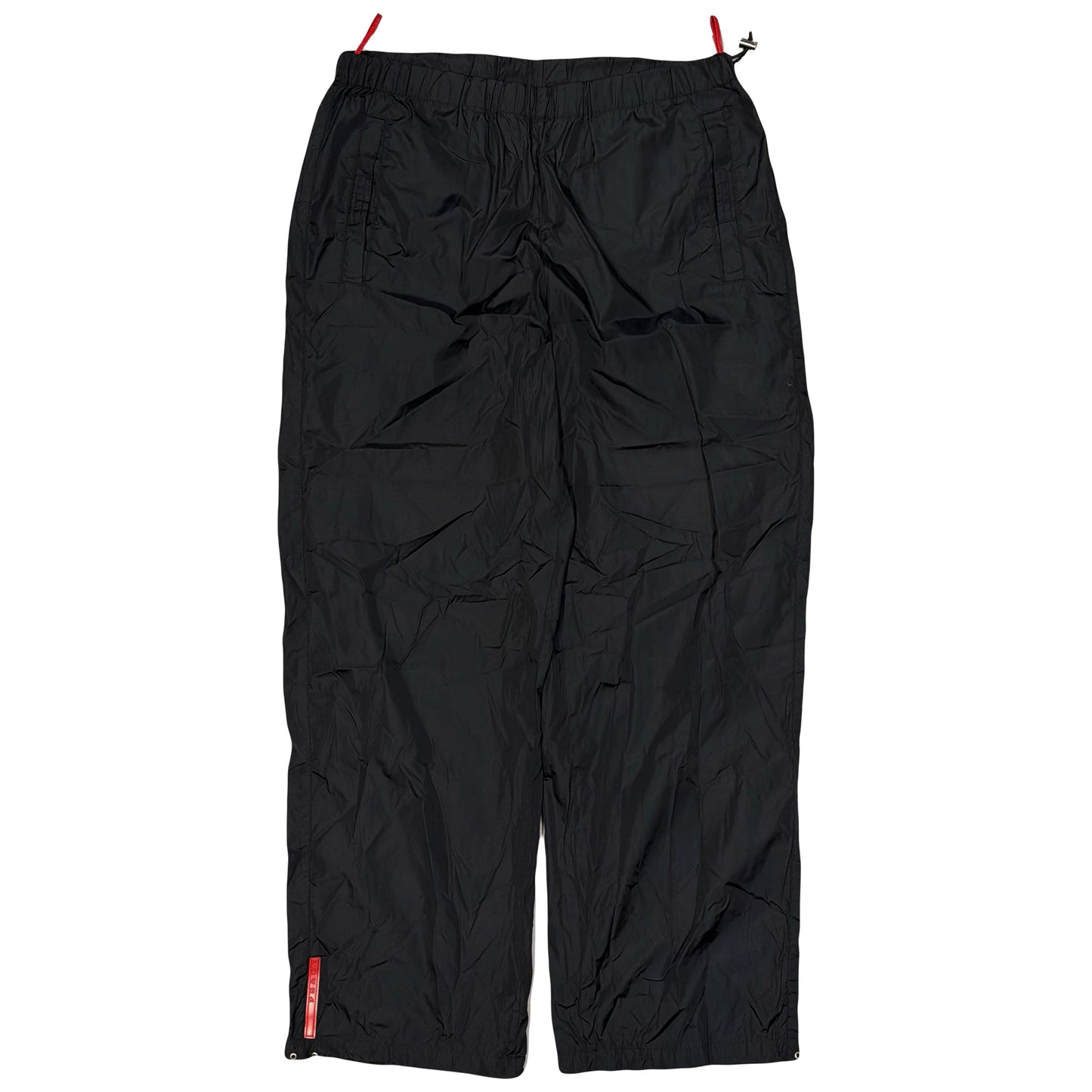Prada Sort Nylon Trousers In Black (W32)