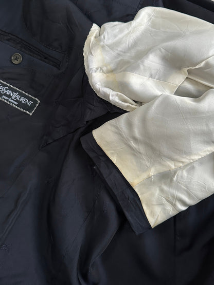 Yves Saint Laurent Pour Homme 1990s Pure Wool High Neck Blazer - 38R/M