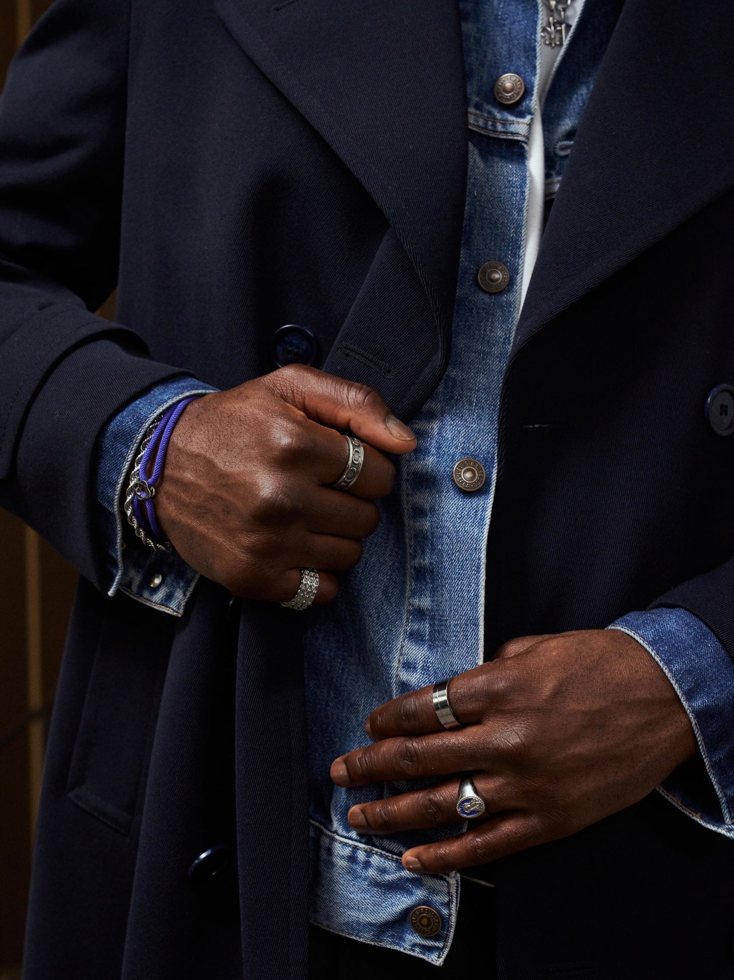 Vintage New Wool Twill Belted Trench Coat - XL