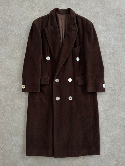 Moschino 1980s Wool Cashmere Double Breasted Coat - XL