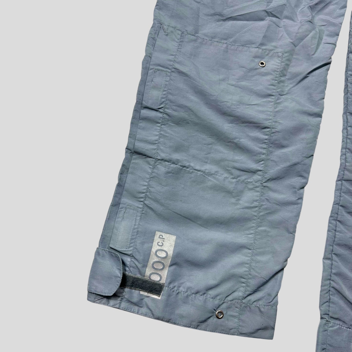 CP Company 2000 Baby Blue Millenium Nylon Stash Pocket Trousers - 34
