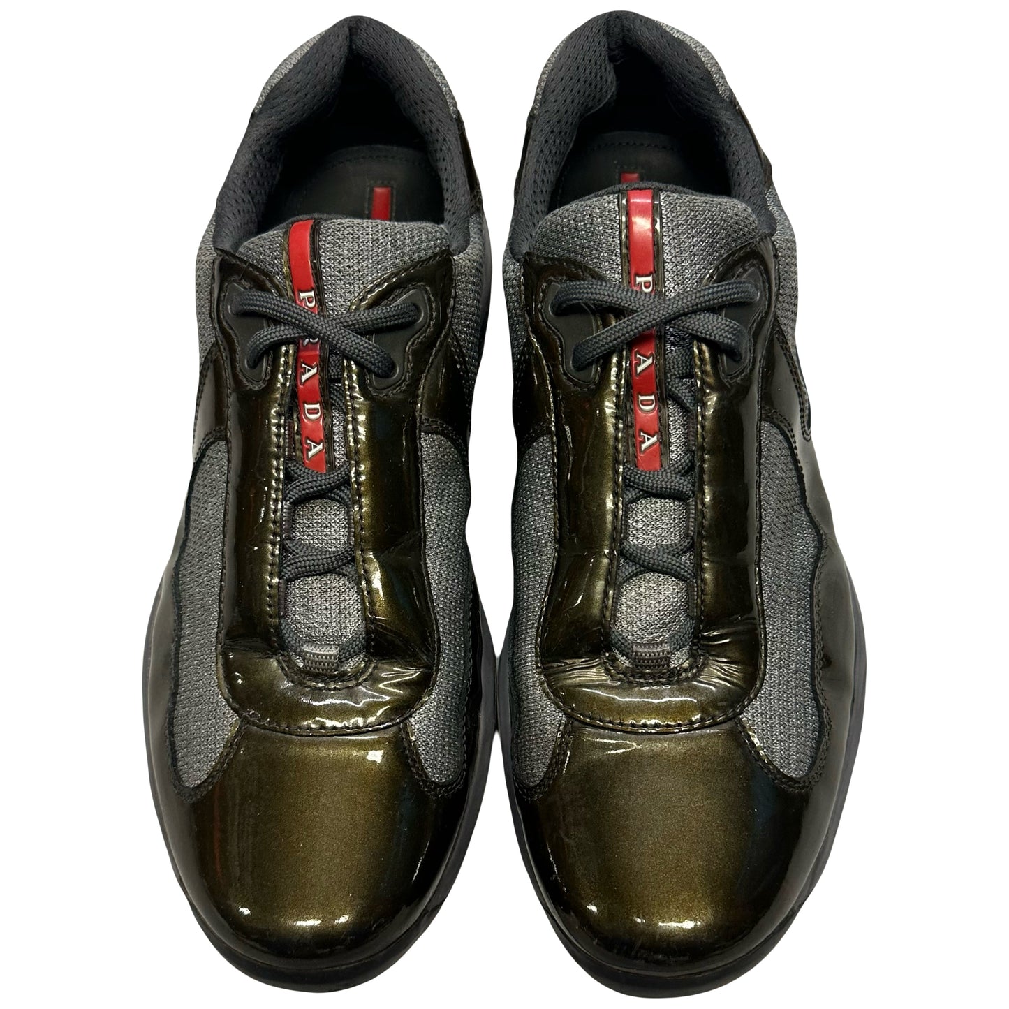 Prada America’s Cup Sneakers In Dark Olive ( 9UK/10US )