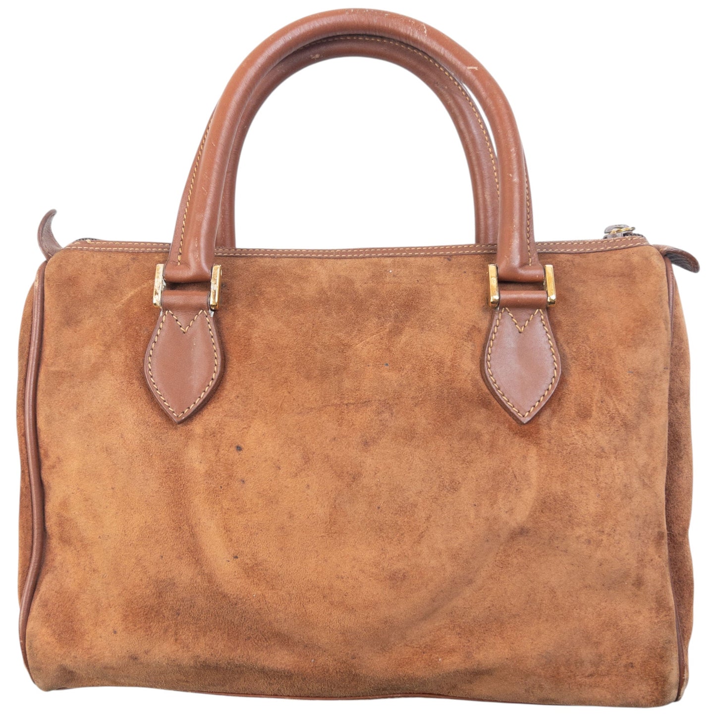 Vintage 80s Gucci Suede Handbag | O/S, Brown