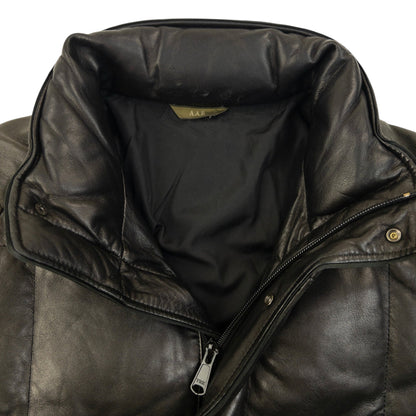 Vintage 2000s Yohji Yamamoto A.A.R Leather Puffer Jacket Size M | Medium, Black