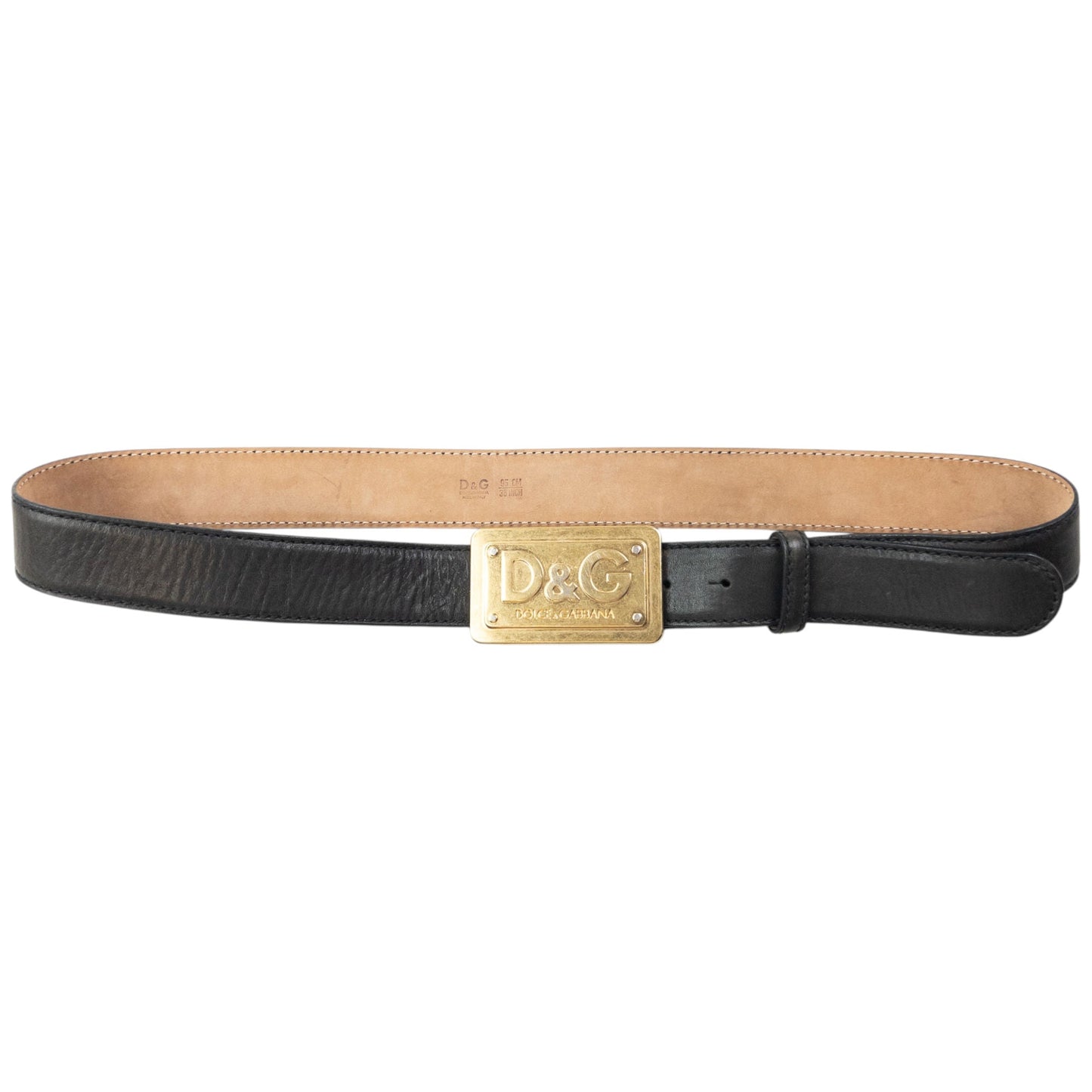 Vintage 2000s Dolce & Gabbana Leather Belt Size XL | O/S, Multicoloured