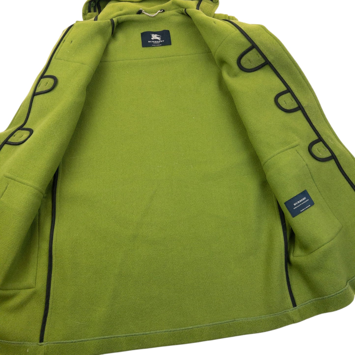Vintage 2000s Burberry Wool Duffle Jacket Size XL | O/S, Green