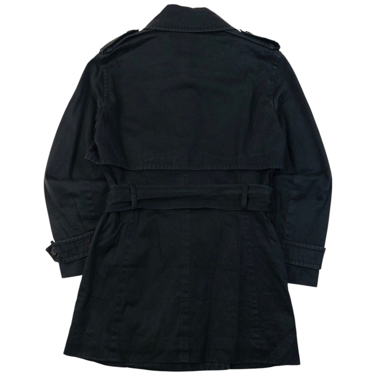 Vintage 2000s YSL Yves Saint Laurent By Tom Ford Belt Waist Trench Jacket Womens | Medium, Black