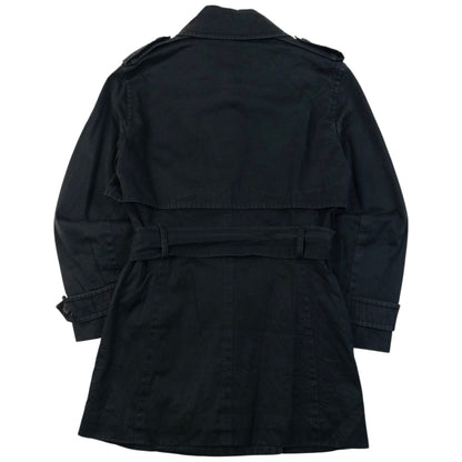 Vintage 2000s YSL Yves Saint Laurent By Tom Ford Belt Waist Trench Jacket Womens | Medium, Black