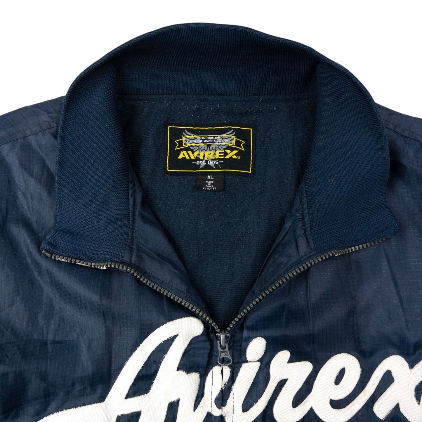 Vintage AVIREX Zip Up Varsity Jacket Size XL