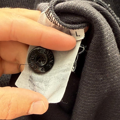 Mid 00’s Stone Island Logo Knit Jumper in Black (L) | Large, Black