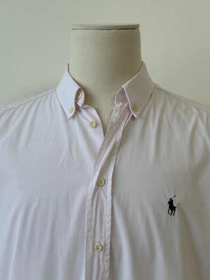 Ralph Lauren Polo 1990s Pure Cotton Logo Shirt - L