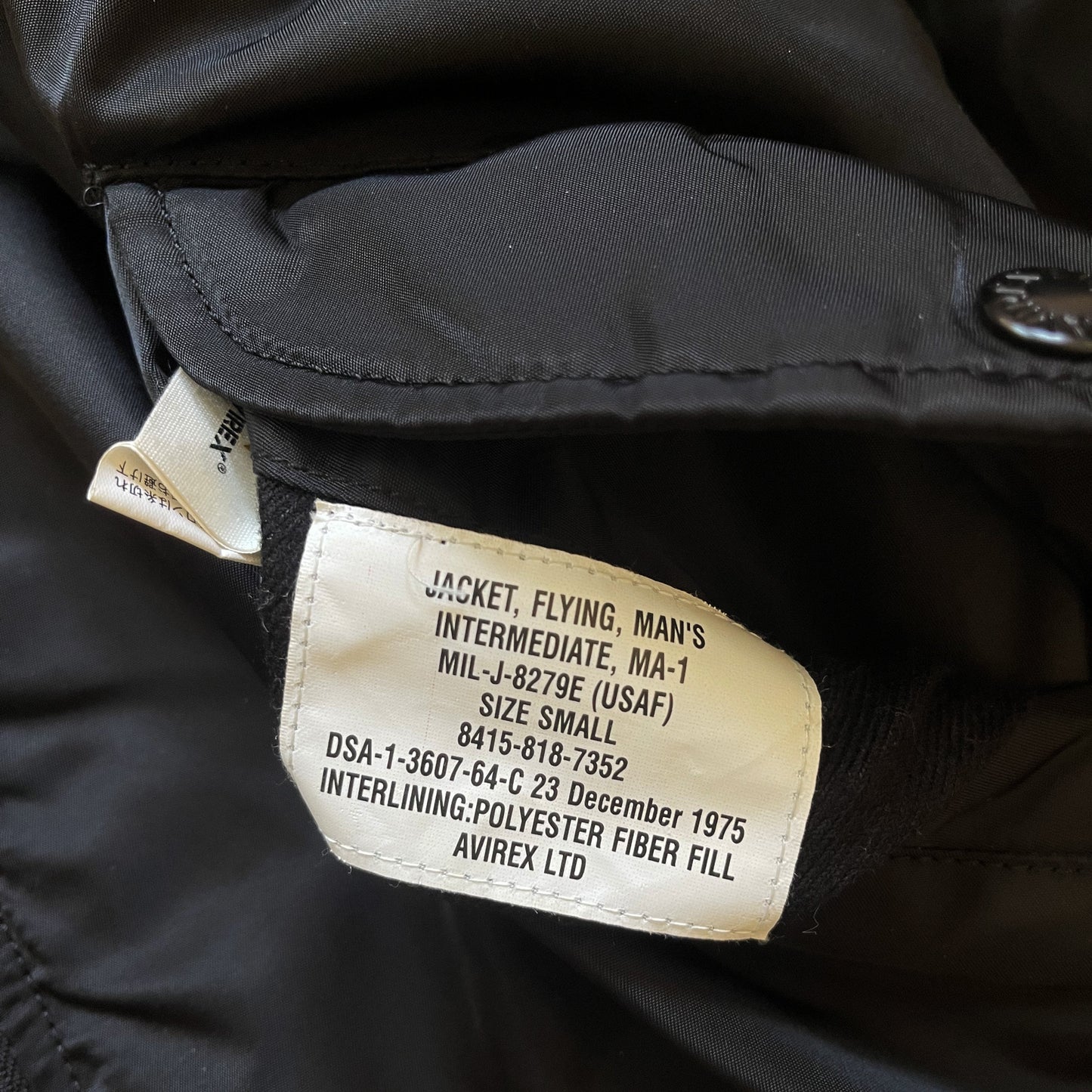 Avirex MA1 Bomber Flight Jacket - S