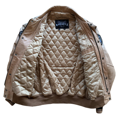 Avirex 'Rides & Rims' Leather Varsity Jacket - L