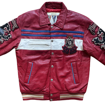 Avirex New York Lions Leather Varsity Jacket - L