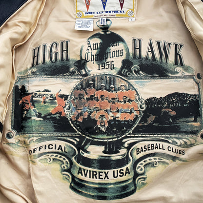 Avirex Chief High Hawk Leather Varsity Jacket - L