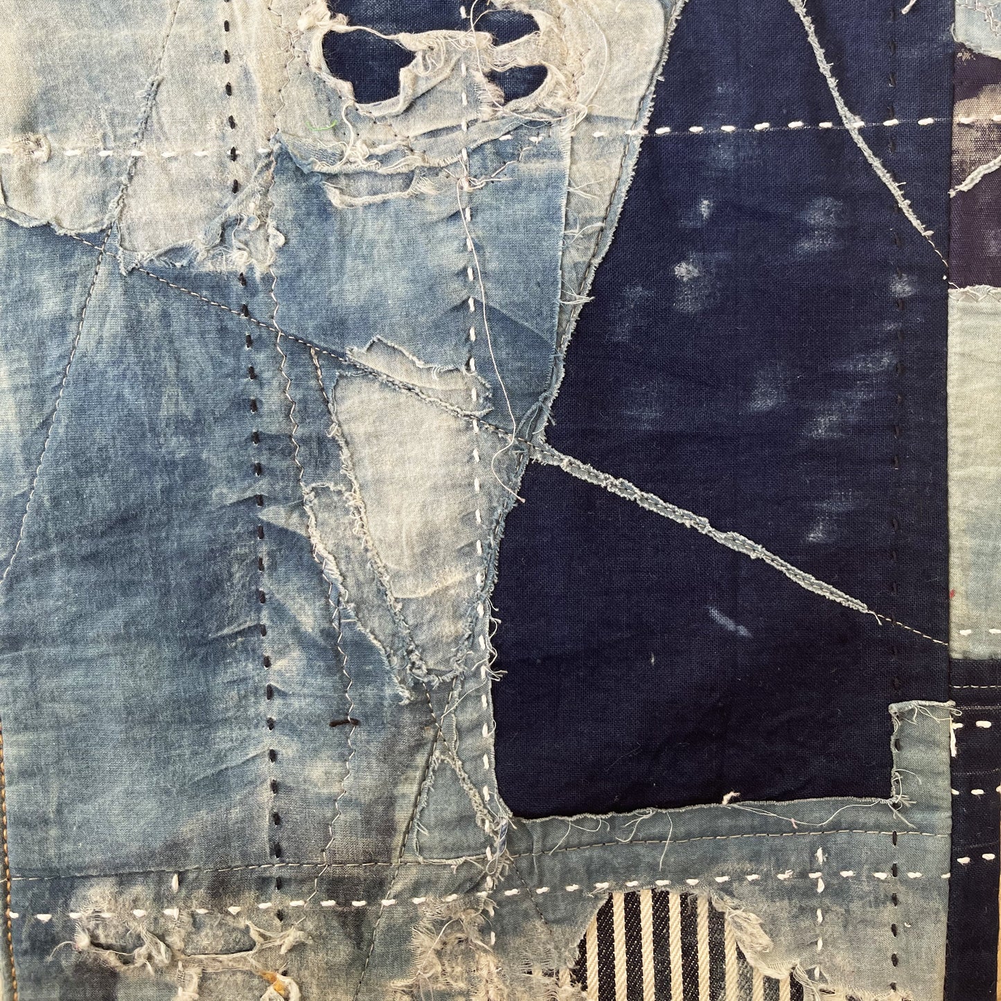 Boro Sashiko Distressed 501 Jeans - W36"