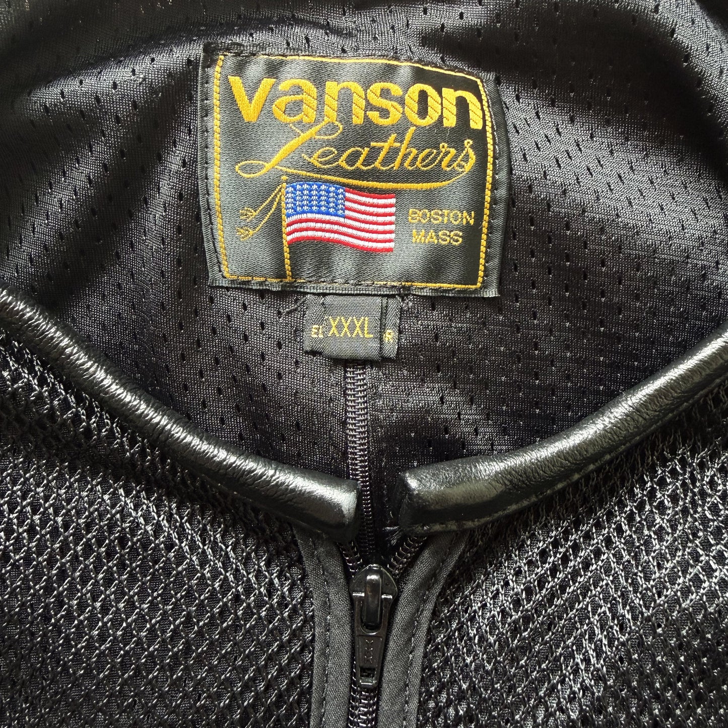 Vanson Leathers Motorcycle Mesh Racing Jacket - XL | XL / XXL, Black