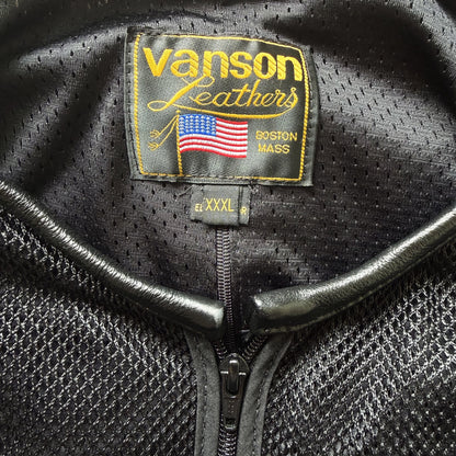 Vanson Leathers Motorcycle Mesh Racing Jacket - XL | XL / XXL, Black