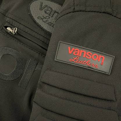 Vanson Leathers Triple Black Racing Jacket - L