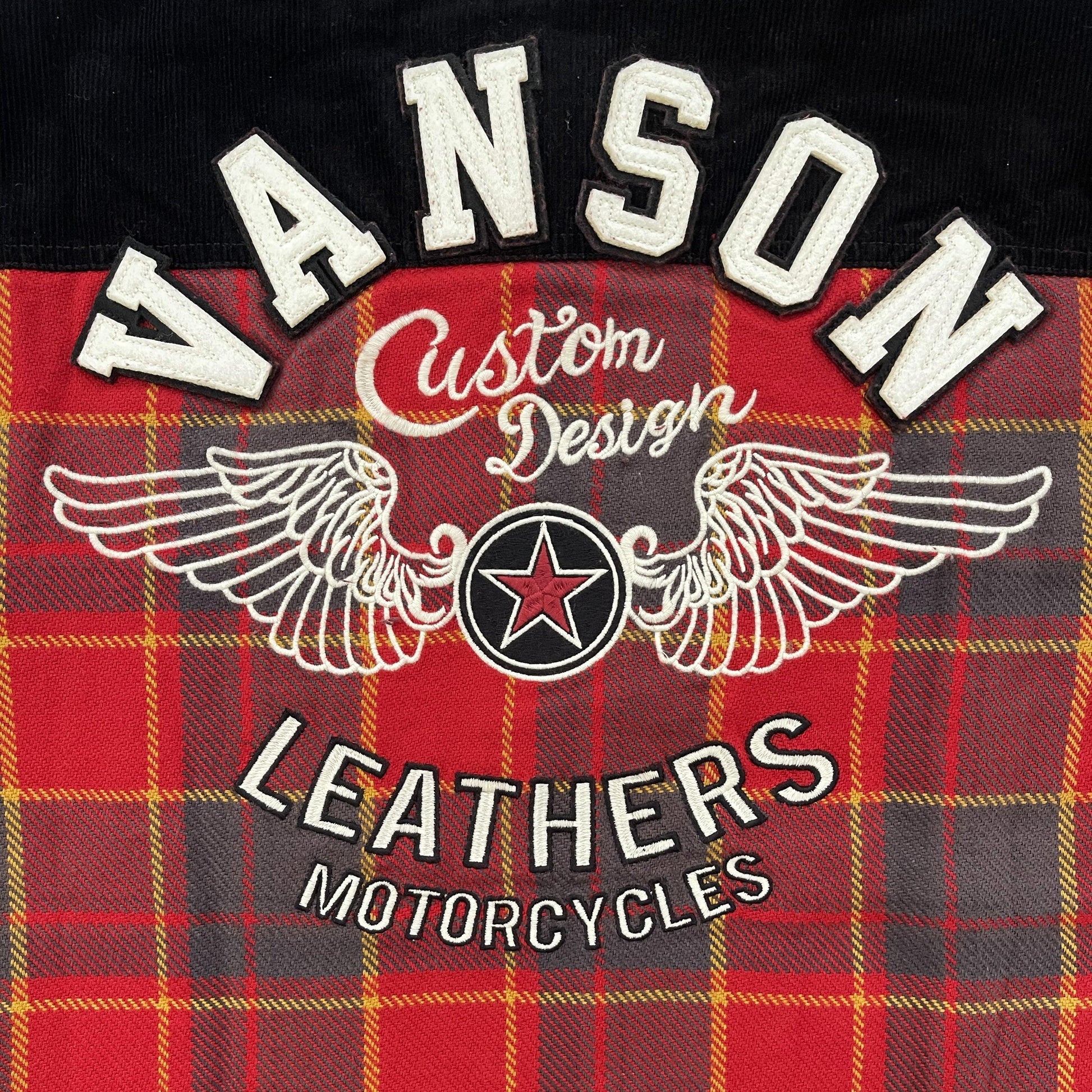 Vanson Leathers Plaid Check Shirt Jacket - Known Source