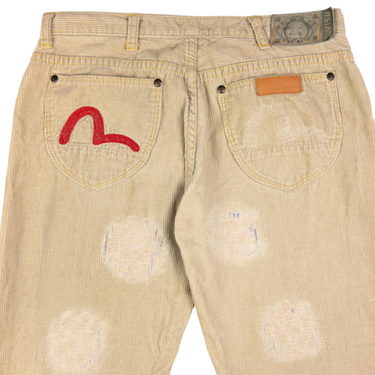 Vintage Evisu Embroidered Gull Corduroy Trousers Womens Size W29