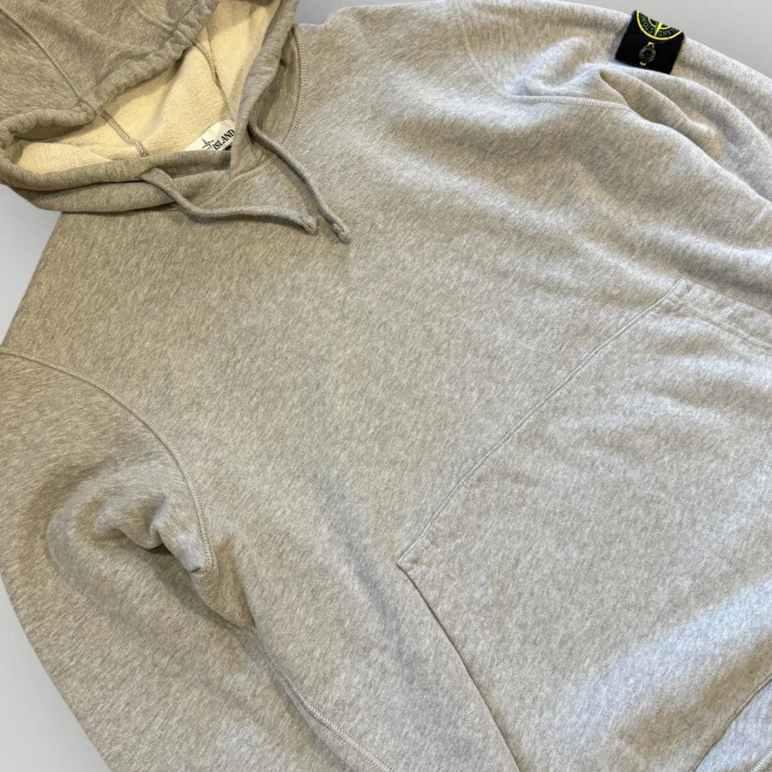 Stone Island Cotton Grey Hooded Jumper L