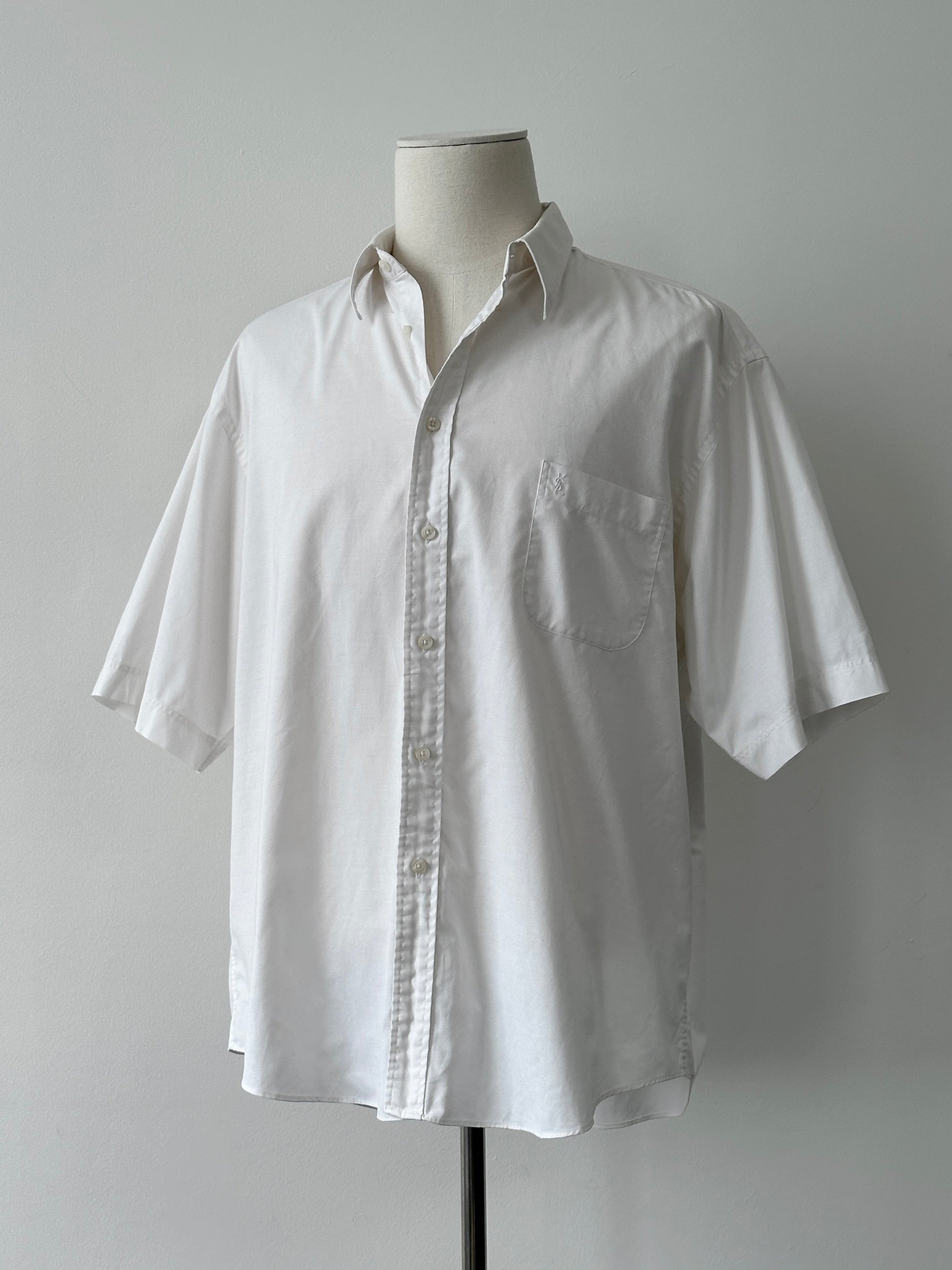 Yves Saint Laurent Pour Homme 2000s Cotton Short Sleeve Shirt - XXL